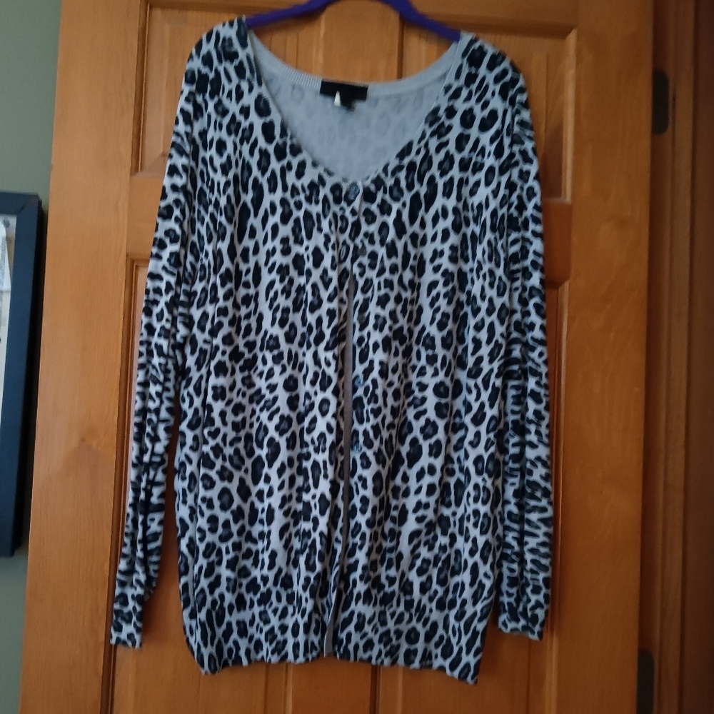 Chico's Leopard Print Cardigan